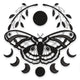Mystic Moth Moon Phase Embroidery Design, Instant Download