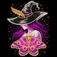 Mystic Witch Moth Embroidery Design, Halloween Pattern, Instant Download