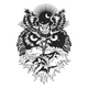 Mystical Night Owl Embroidery Design, Instant Download