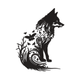 Mystical Wolf Embroidery Design, Instant Download