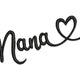 Nana Script Heart Embroidery Design, Instant Download