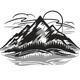 Nature Scenic Mountains with Trees Embroidery Design V2, Instant Download