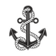 Nautical Anchor Rope Embroidery Design, Instant Download
