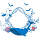 Nautical Anchor Wreath Embroidery Design, Instant Download