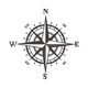 Nautical Direction Compass Embroidery Design, Instant Download