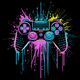Neon Game Controller Embroidery Design, Instant Download
