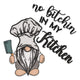 No Bitchin in My Kitchen Chef Gnome Embroidery Design, Funny Kitchen Quote Machine Embroidery, Instant Download