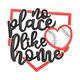 No Place Like Home Baseball Embroidery Design, Instant Download