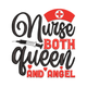 Nurse Both Queen and Angel Embroidery Design, Instant Download