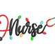 Nurse Christmas Lights Name Embroidery Design, Holiday Nursing Gift Pattern, Instant Download
