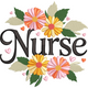 Nurse Floral Embroidery Design, Instant Download