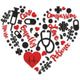 Nurse Heart Medical Embroidery Design, Instant Download