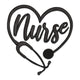 Nurse Heart Stethoscope Embroidery Design V2, Instant Download
