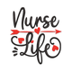 Elegant Nurse Life Embroidery Design, Script Nursing Quote Machine Embroidery Pattern, Instant Download