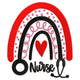 Nurse Rainbow Embroidery Design, Instant Download