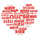 Nurse Word Heart Embroidery Design, Typography Word Cloud Heart Pattern