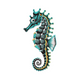 Ocean Seahorse Embroidery Design, Detailed Aqua Marine Life Pattern, Instant Download