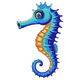 Ocean Seahorse Embroidery Design, Marine Life Machine Embroidery Pattern, Instant Download