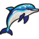 Ocean Splash Dolphin Embroidery Design, Instant Download