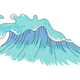 Ocean Wave Embroidery Design, Machine Embroidery Pattern, Instant Download