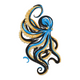 Octopus Embroidery Design, Ocean Life Machine Embroidery