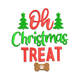 Oh Christmas Treat Embroidery Design, Holiday Pet Pattern, Instant Download