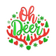 Oh Deer Christmas Embroidery Design, Instant Download
