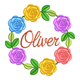 Oliver Name Embroidery Design, Machine Embroidery Pattern, Instant Download