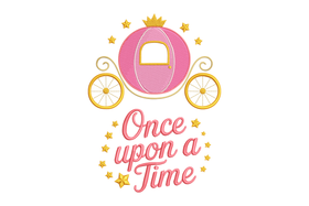Princess Carriage Embroidery Design, Fairytale Kids Machine Embroidery Pattern, Instant Download
