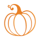 One Line Pumpkin Outline Embroidery Design, Instant Download