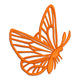 Orange Butterfly Line Art Embroidery Design, Instant Download