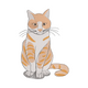 Orange Tabby Cat Embroidery Design, Instant Download