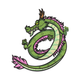 Oriental Dragon Embroidery Design, Instant Download