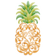 Ornamental Pineapple Embroidery Design V2, Instant Download