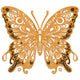 Ornate Butterfly Embroidery Design, Filigree Swallowtail Machine Embroidery Pattern, Instant Download