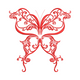 Ornate Butterfly Filigree Embroidery Design, Instant Download