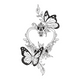 Ornate Floral Heart with Butterflies Embroidery Design, Machine Embroidery Pattern, Instant Download