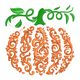 Ornate Swirl Pumpkin Embroidery Design, Instant Download