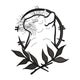 Otter with Laurel Branch Embroidery Design, Instant Download