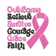 Overcome Believe Survive Courage Grace Faith Embroidery Design, Instant Download