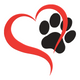 Pet Love Paw Print Embroidery Design, Dog Cat Paw Heart Machine Embroidery, Instant Download