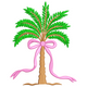 Palm Tree with Bow Embroidery Design, Instant Download