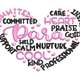 Para Heart Word Art Embroidery Design, Instant Download