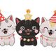 Party Cats Embroidery Design, Instant Download