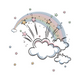 Pastel Rainbow Cloud Embroidery Design, Instant Download