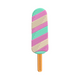 Pastel Striped Popsicle Embroidery Design, Instant Download