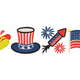 Patriotic 4th of July Elements Embroidery Design, Instant Download