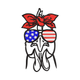 Patriotic Chicken with Bandana & USA Sunglasses Embroidery Design, Instant Download