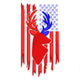 Patriotic Deer Flag Embroidery Design, Instant Download