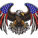 Patriotic Eagle Embroidery Design, Instant Download